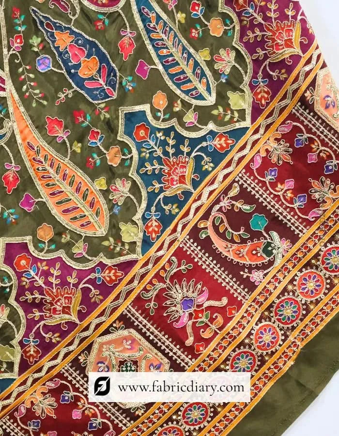 Buy online embroidery fabric inspired by Gaurav Gupta and Elie Saab