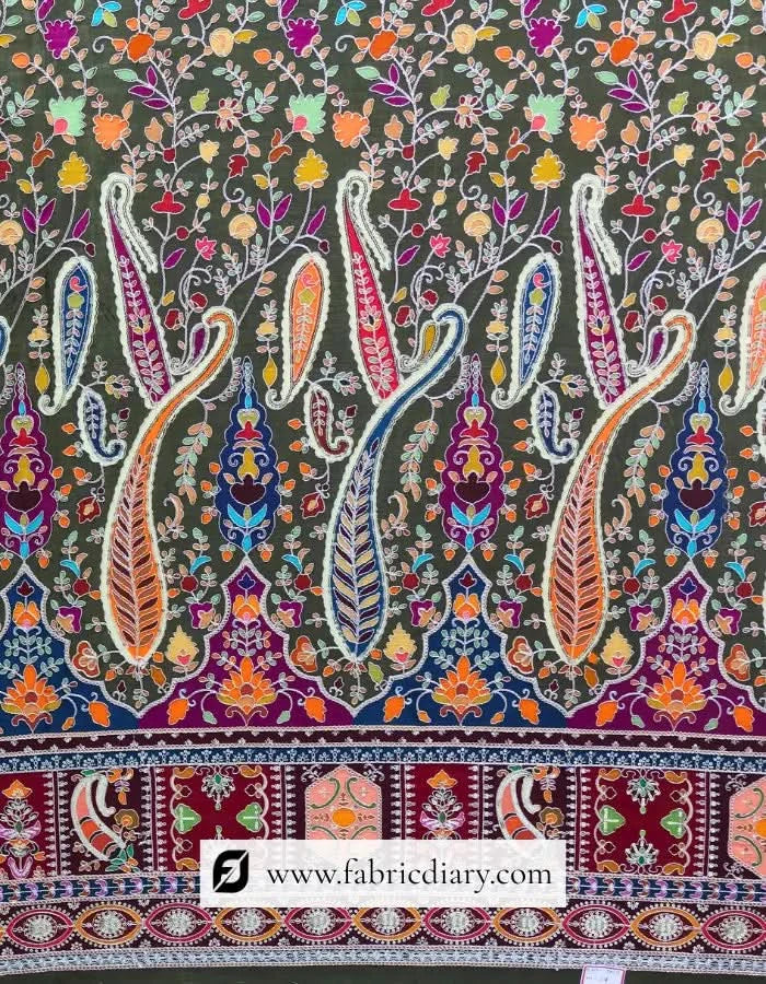  Embroidered fabric embroidery fabric inspired by Ritu Kumar and Karl Lagerfeld