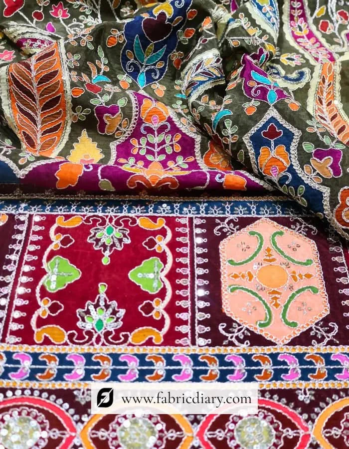 Red Position Print Fabric for Moroccan Ethnic Boutiques & Local Designers