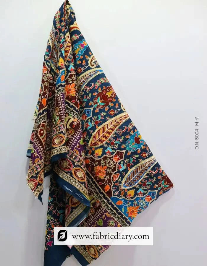  Position print embroidery fabric inspired by Tarun Tahiliani and Virgil Abloh
