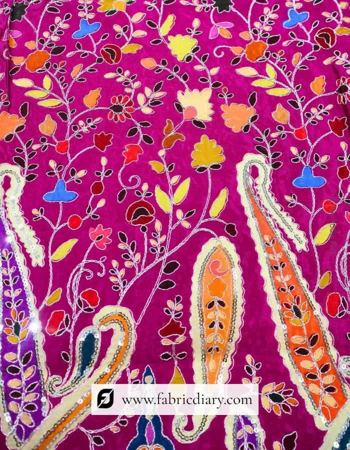 Embroidered fabric embroidery fabric inspired by Gaurav Gupta and Virgil Abloh