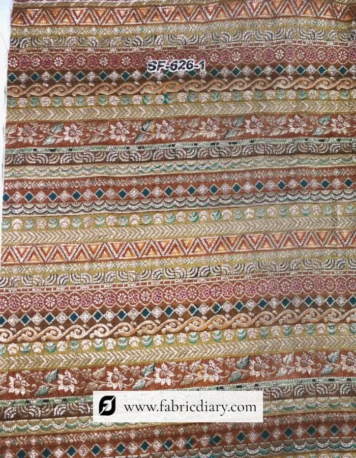 Olive Green Silk Jacquard Fabric for High-End Boutiques in Amritsar