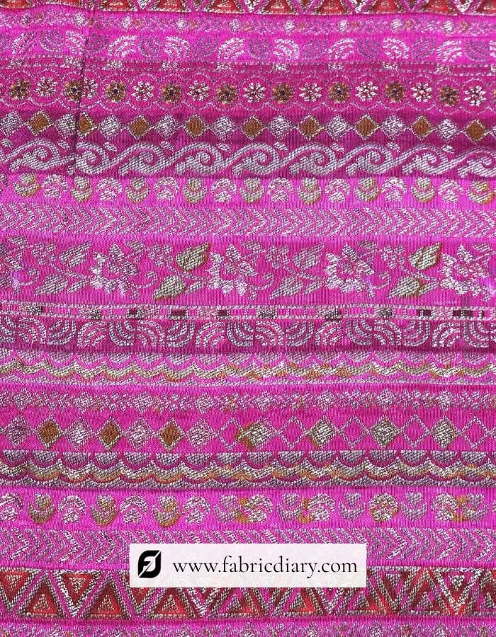 Fashion Boutique Hot Pink Dola Silk Fabric Bulk in Meerut