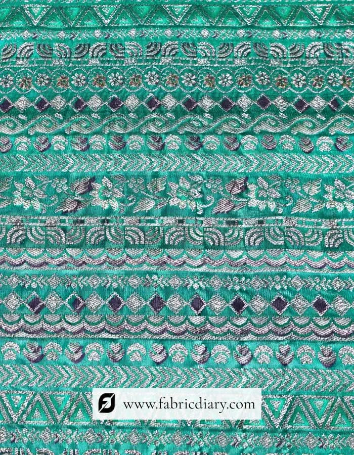 Wholesale Teal Green Dola Silk for High-End Fashion in Kanpur
