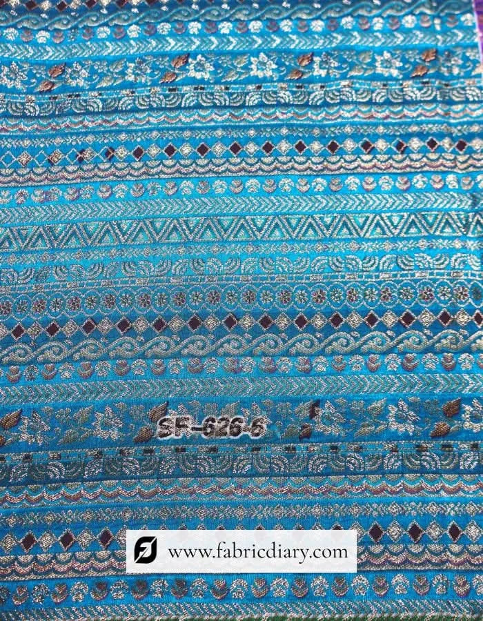 Manufacturer of Teal Blue Dola Silk for Designers in Gaya