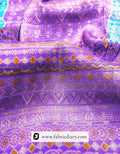 Purple Dola Silk Jacquard Fabric for Ethnic Jackets – Exported from Jamnagar