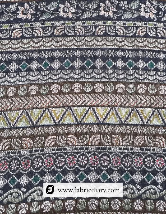 Manufacturer of Jacquard Olive Green Fabric for Agencies in Chandrapur