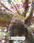 Olive Green Dola Silk Jacquard Fabric for Royal Outfits – Bulk Supplier in Bhavnagar