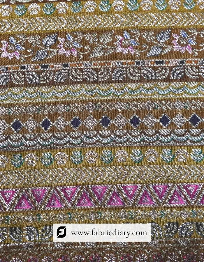 Export Quality Jacquard Fabric in Olive Green – Manufacturer in Agartala