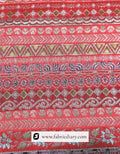 Rich Red Jacquard Silk Fabric Supplier for Boutiques in Moradabad
