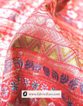 Red Dola Silk Jacquard Fabric for Sherwanis – Exporter Based in Haridwar