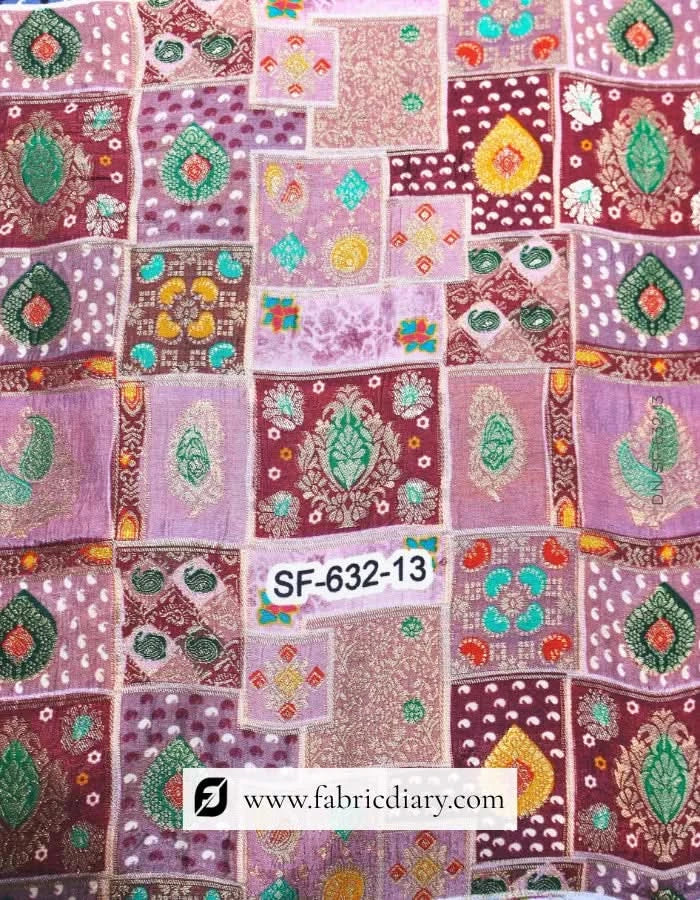 Premium Jacquard Fabric for Fashion Boutiques in Lucknow – Purple Dola Silk