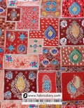 Premium Red Position Print Jacquard Fabric Wholesale
