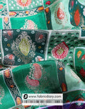 Mint Green Position Print Jacquard Fabric – Asian Traditional