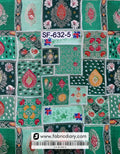 Buy Mint Green Position Print Jacquard Fabric Online