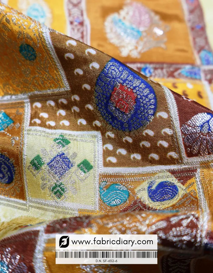 Brown Position Print Jacquard Fabric – European Outfit
