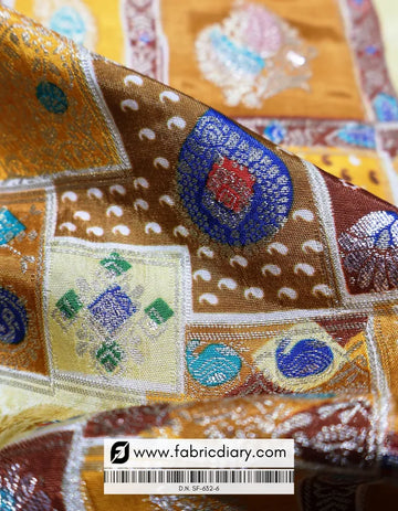 Brown Position Print Jacquard Fabric – European Outfit