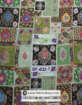 Buy Light Green Position Print Jacquard Fabric Online
