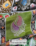 Premium Light Green Position Print Jacquard Fabric Wholesale