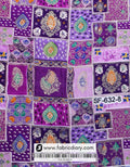 Premium Deep Purple Position Print Jacquard Fabric Wholesale