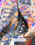 Black Position Print Jacquard Fabric – Designer Anarkali