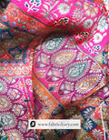 Hot Pink Position Print Jacquard Fabric for Queen Outfits