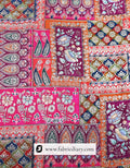 Hot Pink Position Print Jacquard Fabric for Party Dresses