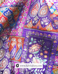 Stylish Purple Position Print Jacquard Fabric Wholesale