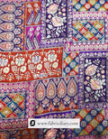 Buy Purple Position Print Jacquard Fabric Online