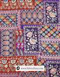 Purple Position Print Jacquard Fabric for Party Wear