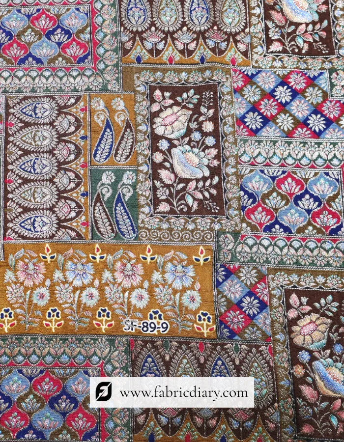Premium Mehandi Green Position Print Jacquard Fabric Wholesale