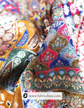 Mehandi Green Position Print Jacquard Fabric – Heavy Lehenga