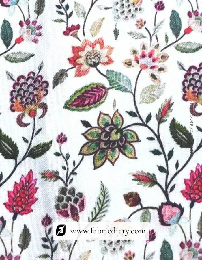 Bulk shirt floral fabric from Korba