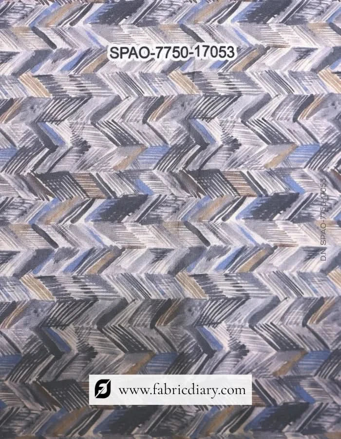 Poly linen abstract printed fabric in Buxar