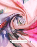 Peach floral muslin women’s fabric UK wholesale source
