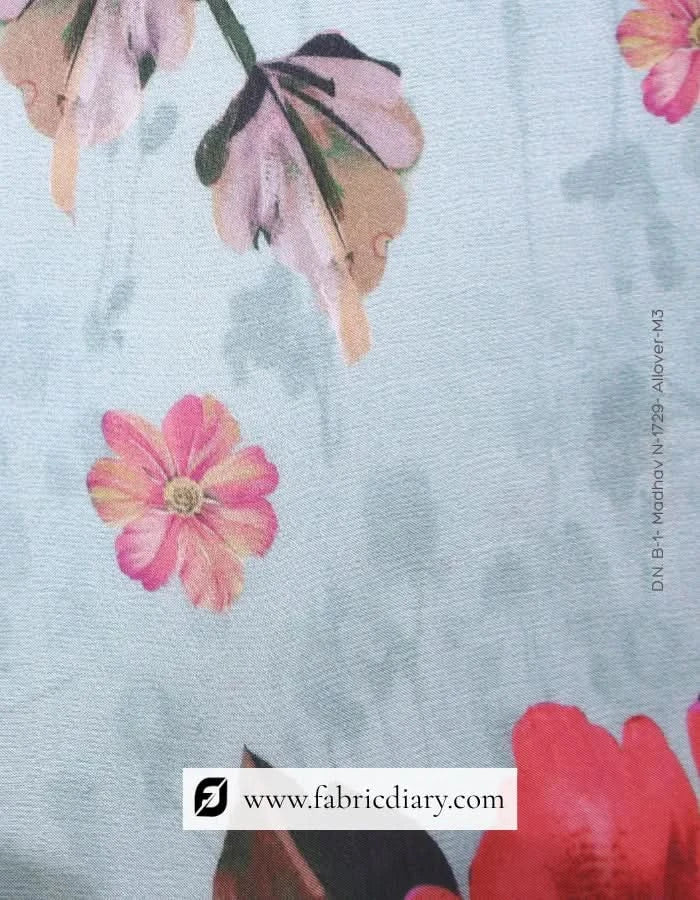 Cream floral muslin beachwear fabric USA boutique stock