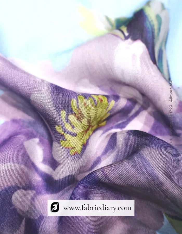 Floral printed muslin fabric for Italy high fashion bulk