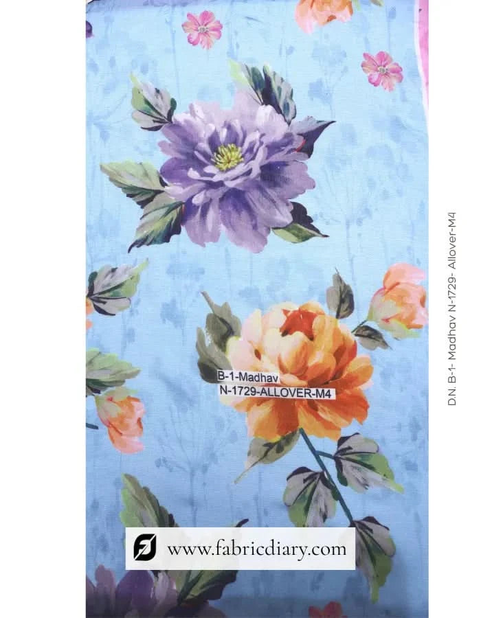Boho floral muslin maxi fabric for France boutiques