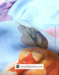 Peach floral muslin boutique dress fabric USA exporter