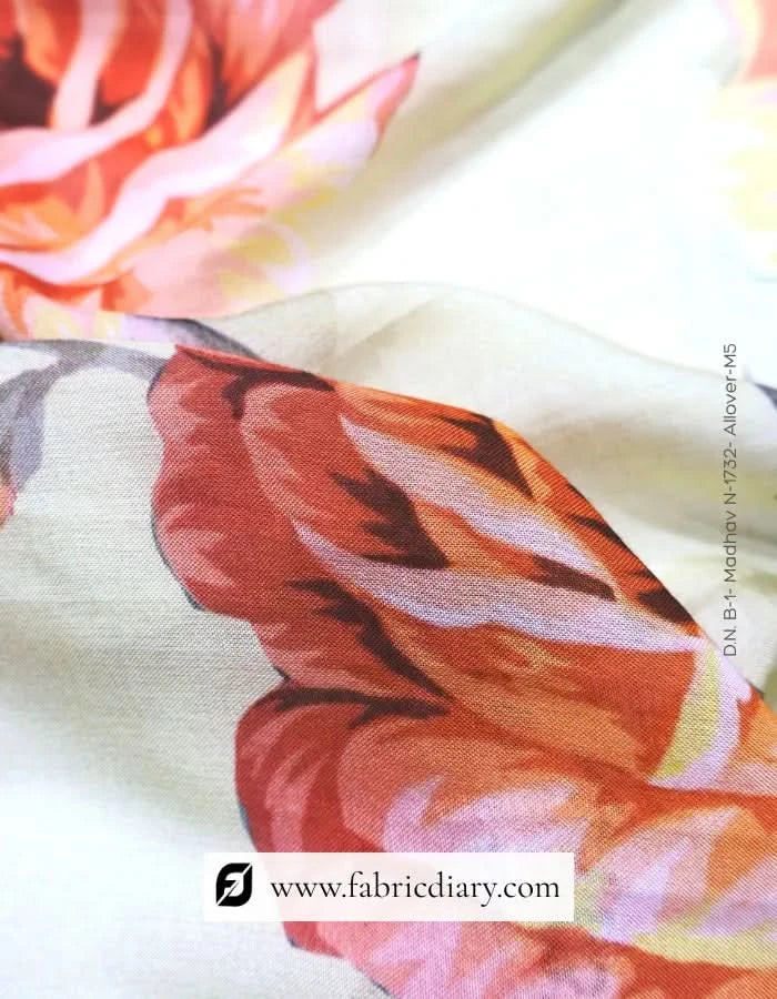 Floral muslin chiffon dress fabric Netherlands export