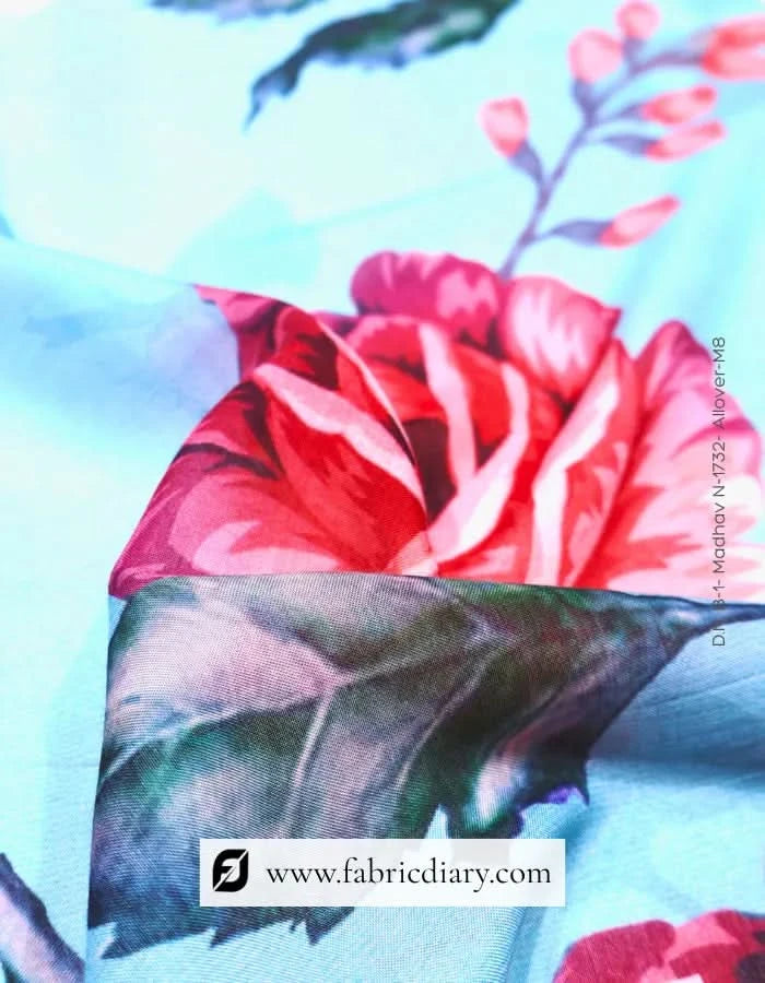 Printed muslin fabric for dresses in Singapore export range