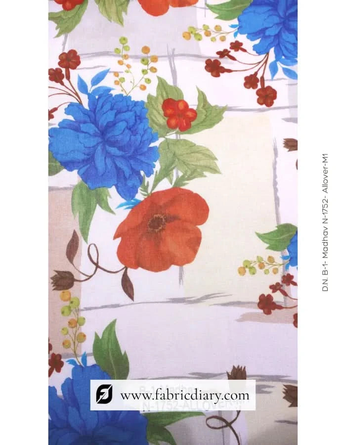 Floral muslin for Denmark kidswear clothing export