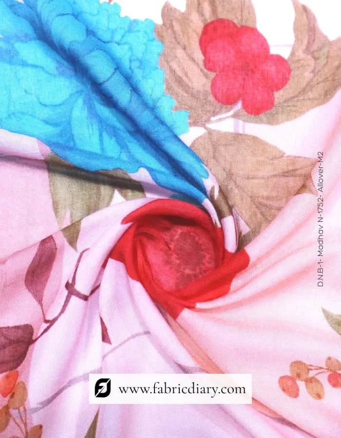Soft floral muslin fabric for Latvia wholesale market