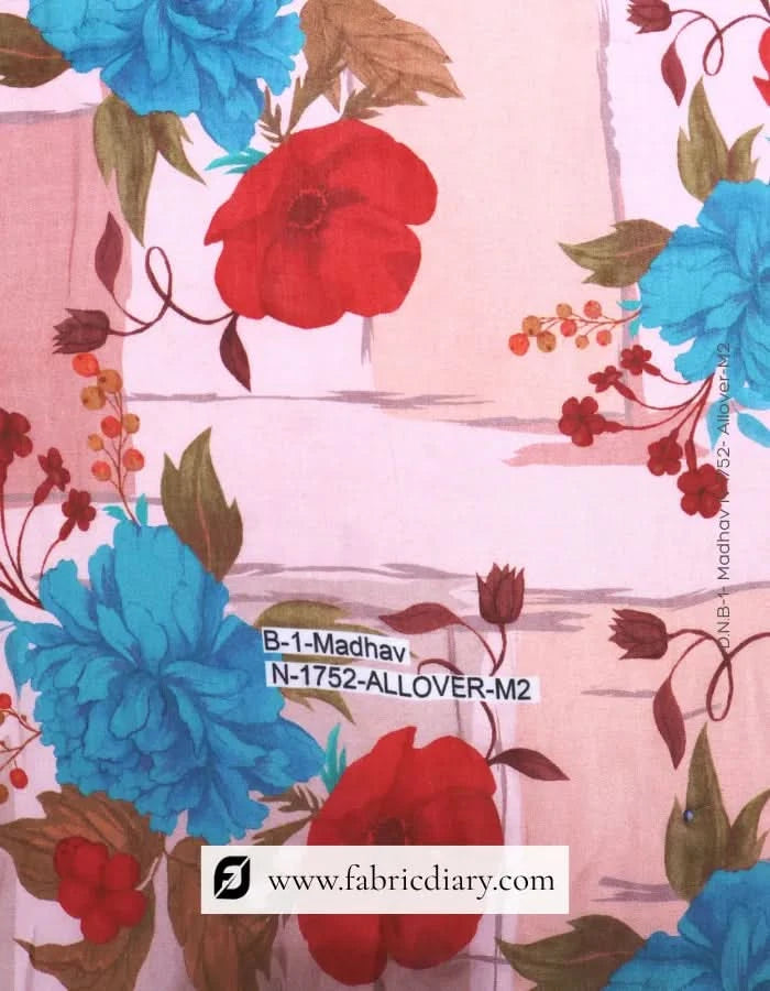 Floral muslin dress material in Slovakia wholesale