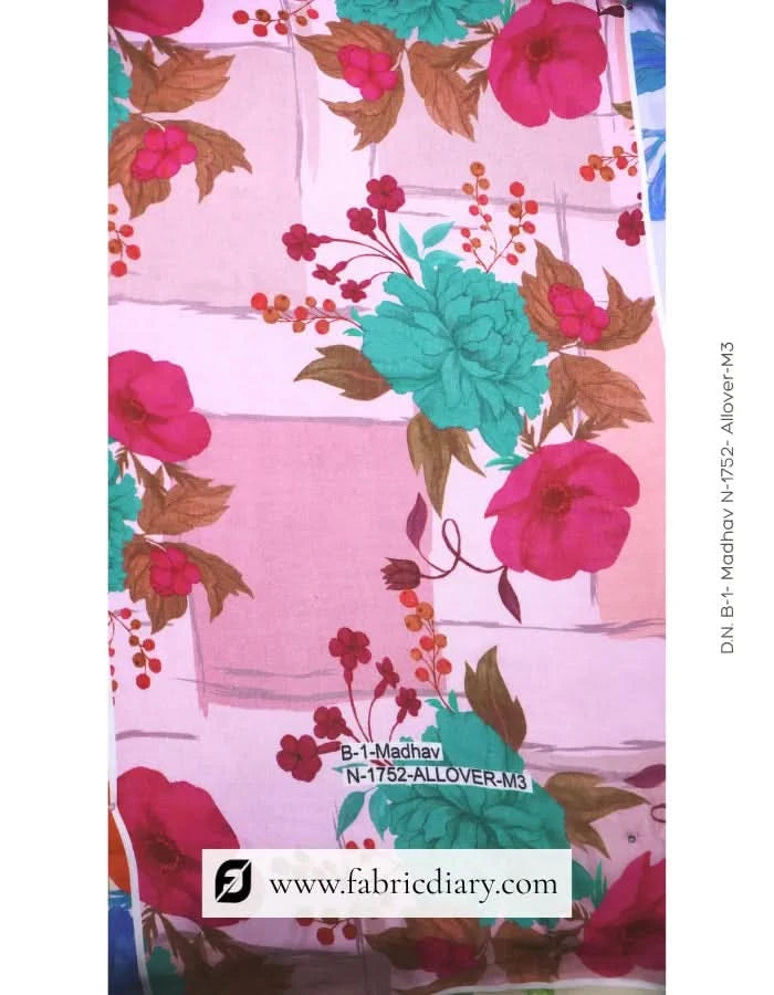 Chic floral muslin tunic fabric in Austria export quality