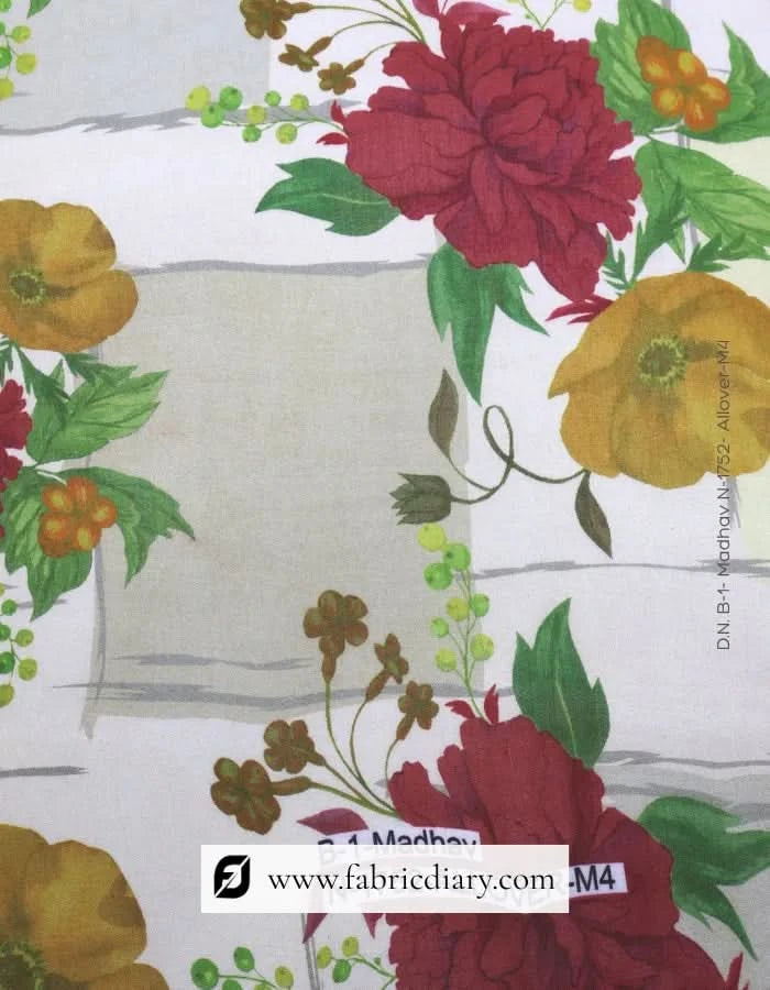 Floral muslin dress material Serbia boutique clothing