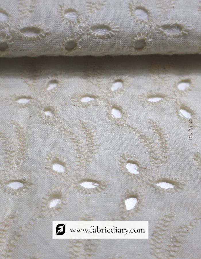 Designer Cotton Hakoba Embroidered Fabric