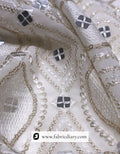 Four square sequin designer fabric for garments