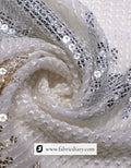 Unique four-square embroidered sequin fabric for women
