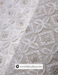Thread work Schiffli fabric on georgette for women’s dresses